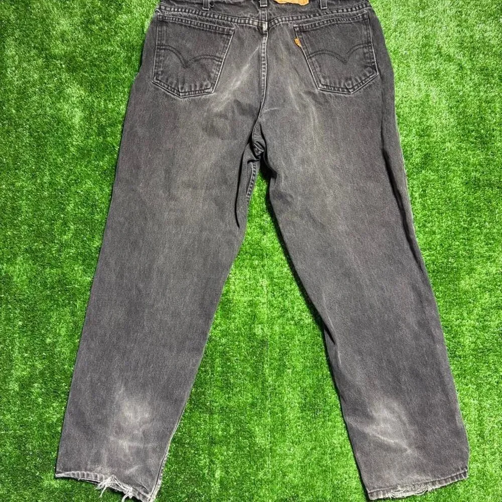Levis Men's vintage Y2K Black Orange tab denim Jeans size 33x28